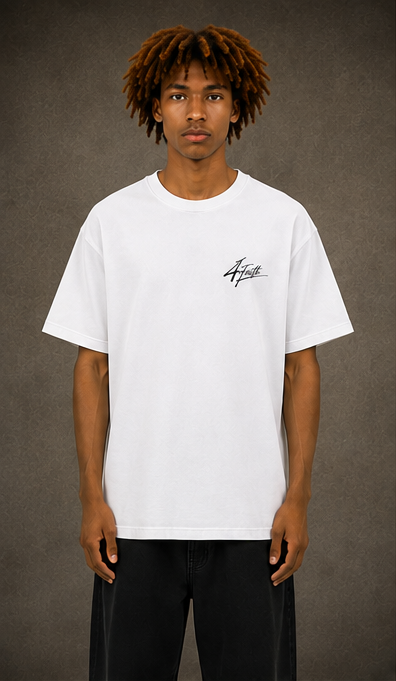 T-shirt Second Signature 4FAITH — Blanc — 2
